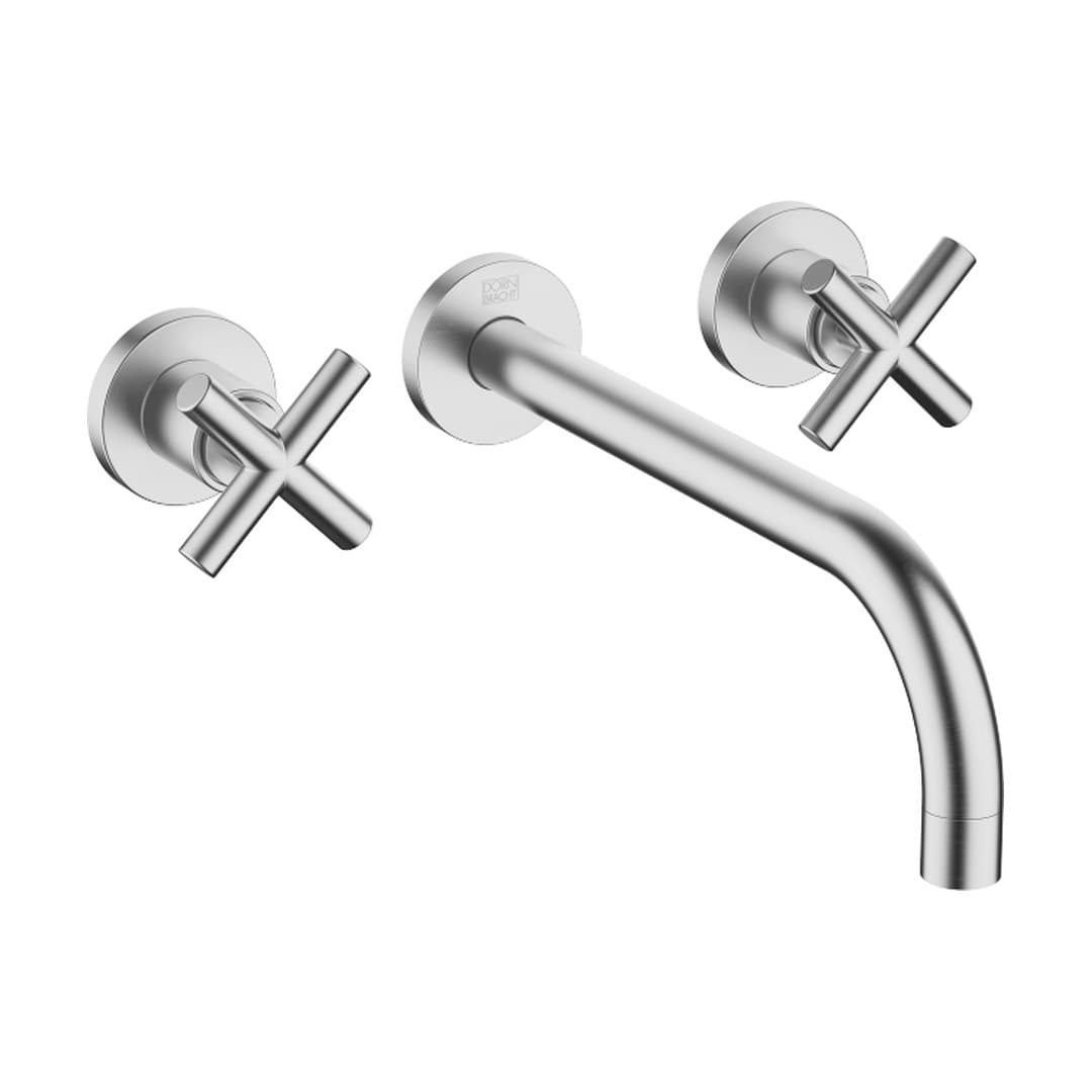 Dornbracht Tara – Μπαταρία Νιπτήρα Τοίχου – Wall-mounted basin mixer without pop-up waste – Brushed Chrome (36717892-93)