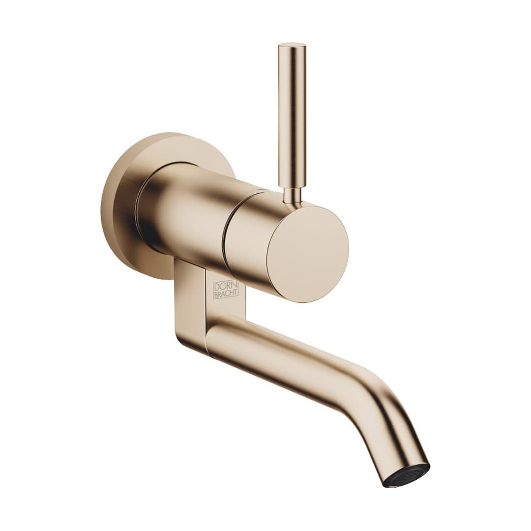 Dornbracht Meta – Μπαταρία Νιπτήρα Τοίχου – Wall-mounted single-lever basin mixer without pop-up waste – Brushed Light Gold (PVD) (36805660-27)