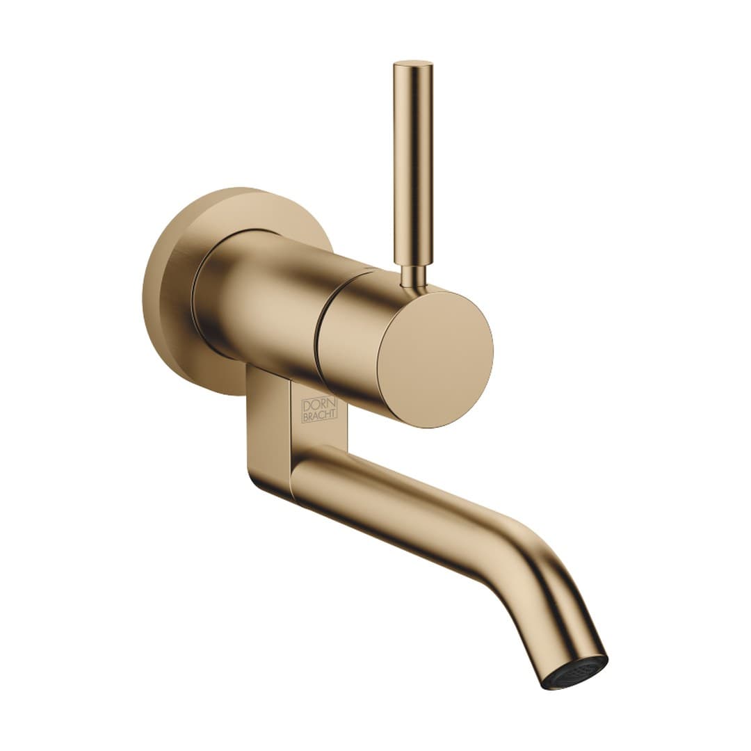 Dornbracht Meta – Μπαταρία Νιπτήρα Τοίχου – Wall-mounted single-lever basin mixer without pop-up waste – Brushed Dark Brass (PVD) (36805660-39)