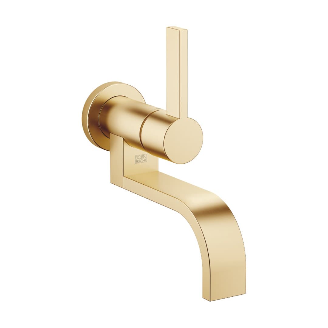 Dornbracht MEM – Μπαταρία Νιπτήρα Τοίχου – Wall-mounted single-lever basin mixer without pop-up waste – Brushed Durabrass (23kt Gold) (36805782-28)