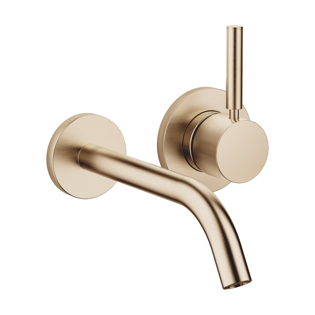 Dornbracht Meta – Μπαταρία Νιπτήρα Τοίχου – Wall-mounted single-lever basin mixer without pop-up waste – Brushed Light Gold (PVD) (36860660-27)