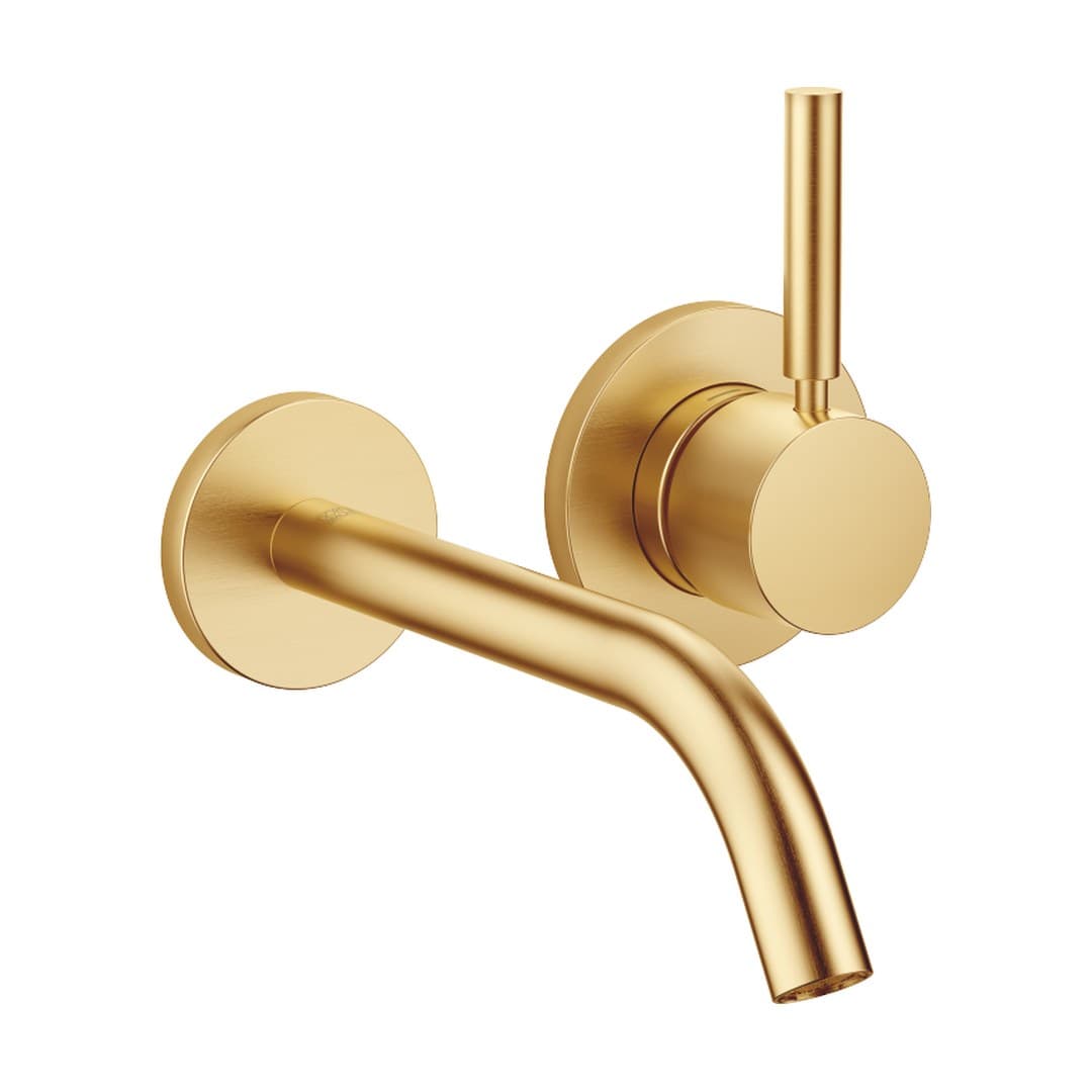 Dornbracht Meta – Μπαταρία Νιπτήρα Τοίχου – Wall-mounted single-lever basin mixer without pop-up waste – Brushed Gold (PVD) (36860660-37)