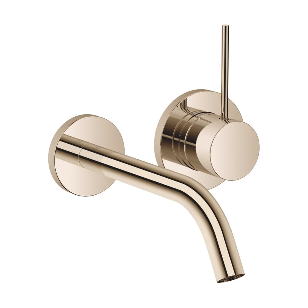 Dornbracht Meta – Μπαταρία Νιπτήρα Τοίχου – META SLIM Wall-mounted single-lever basin mixer without pop-up waste – Light Gold (PVD) (36860662-26)