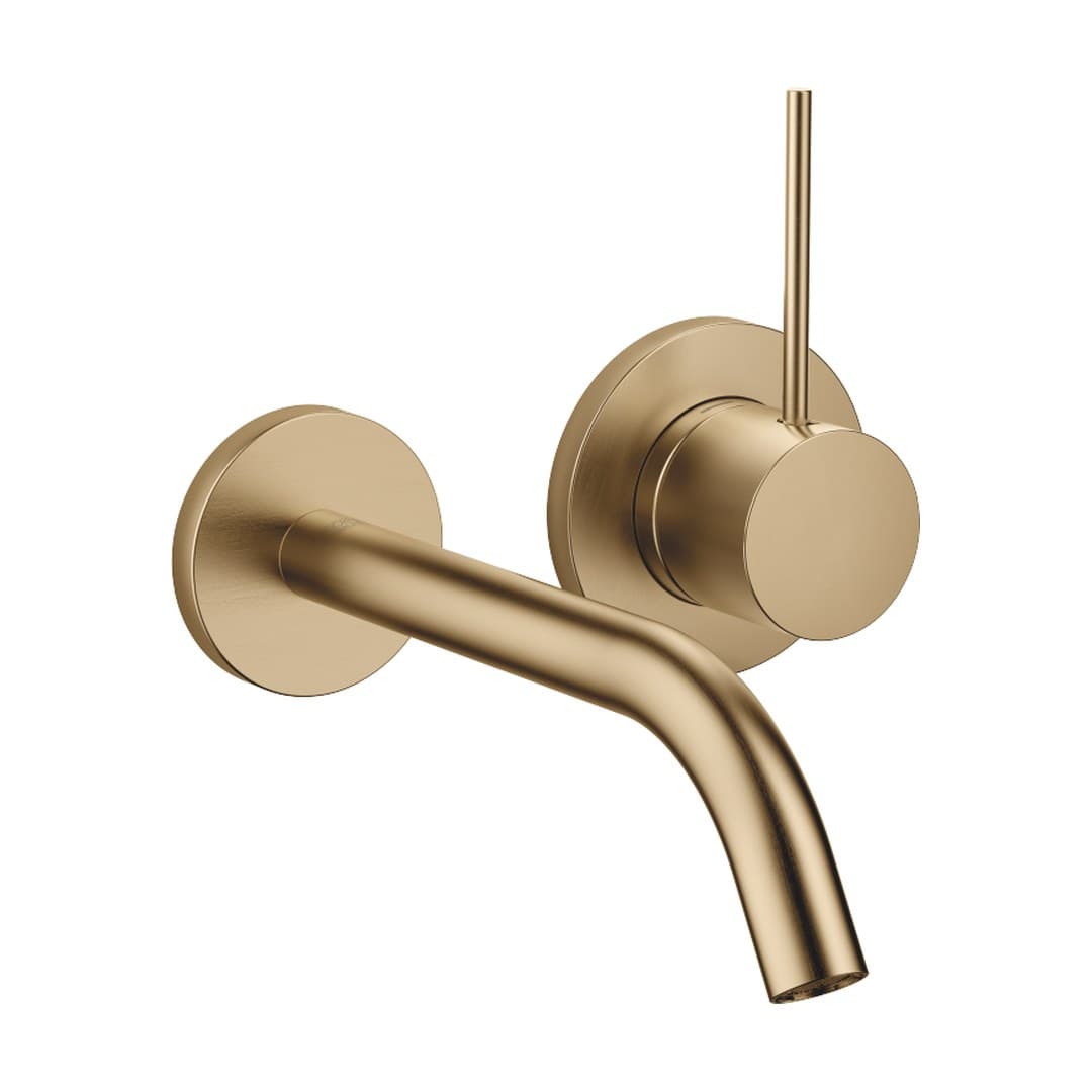 Dornbracht Meta – Μπαταρία Νιπτήρα Τοίχου – META SLIM Wall-mounted single-lever basin mixer without pop-up waste – Brushed Dark Brass (PVD) (36860662-39)