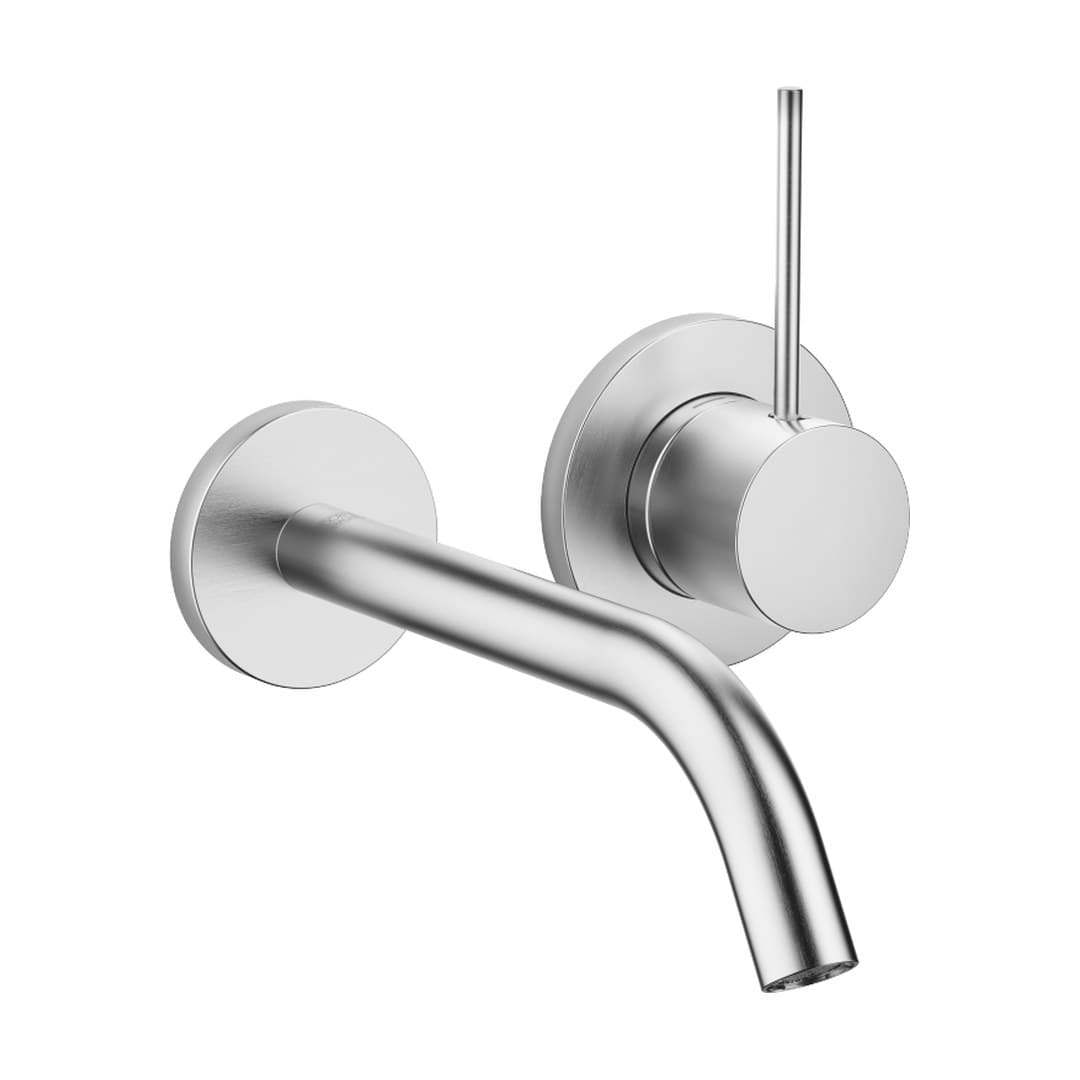 Dornbracht Meta – Μπαταρία Νιπτήρα Τοίχου – META SLIM Wall-mounted single-lever basin mixer without pop-up waste – Brushed Chrome (36860662-93)