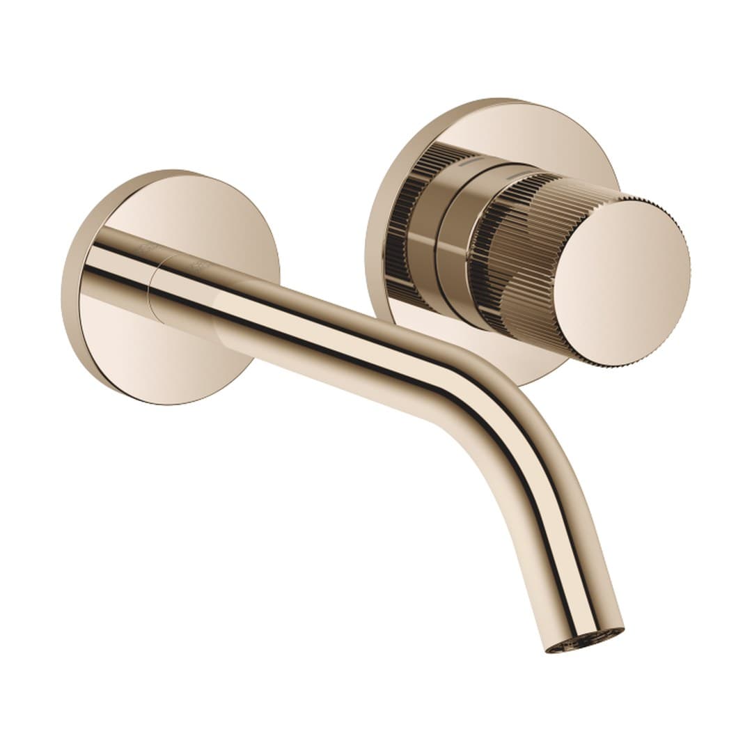 Dornbracht Meta – Μπαταρία Νιπτήρα Τοίχου – META PURE Wall-mounted single-lever basin mixer without pop-up waste – Light Gold (PVD) (36860664-26)