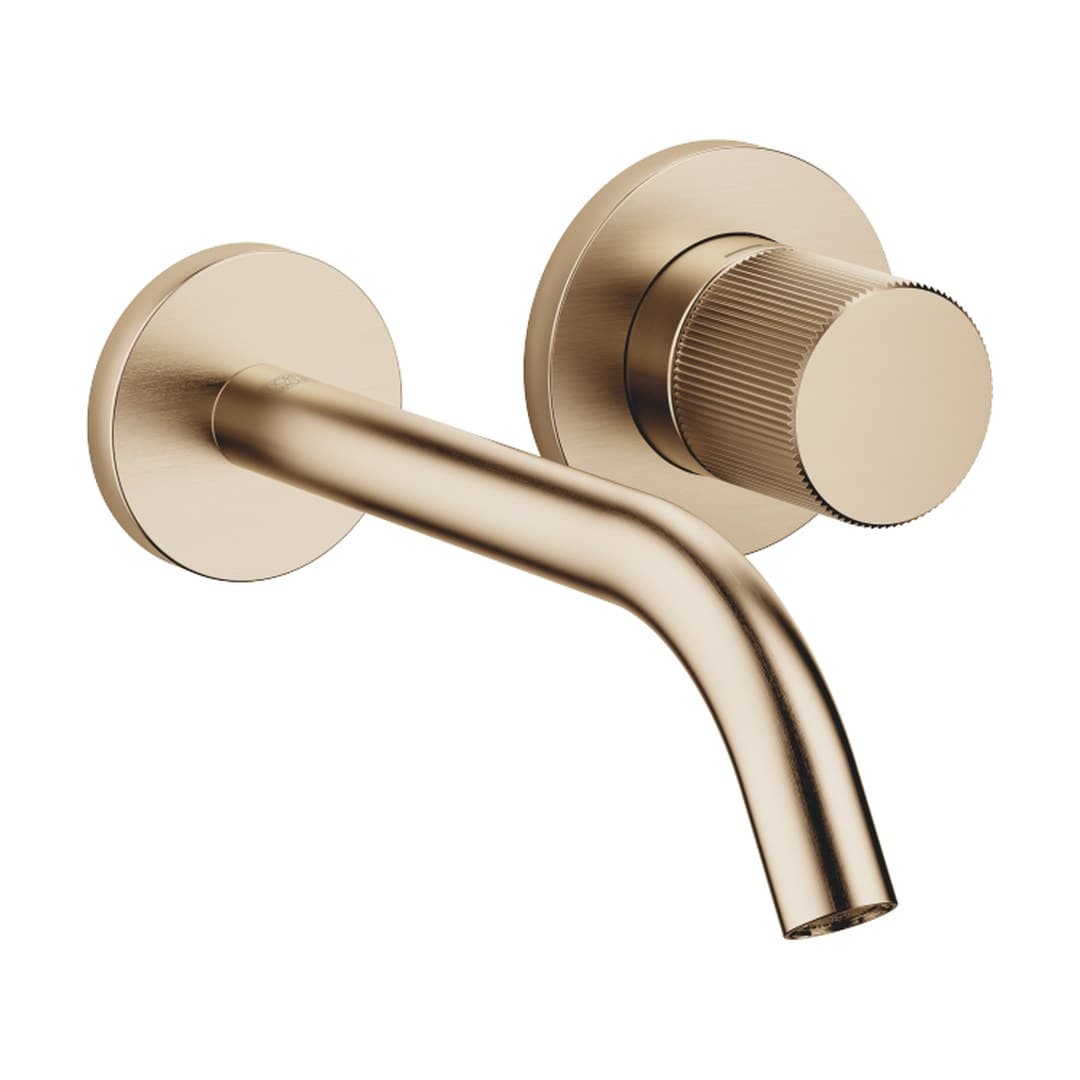 Dornbracht Meta – Μπαταρία Νιπτήρα Τοίχου – META PURE Wall-mounted single-lever basin mixer without pop-up waste – Brushed Light Gold (PVD) (36860664-27)