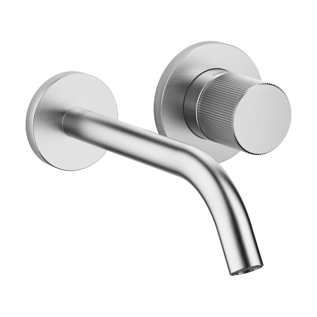 Dornbracht Meta – Μπαταρία Νιπτήρα Τοίχου – META PURE Wall-mounted single-lever basin mixer without pop-up waste – Brushed Chrome (36860664-93)