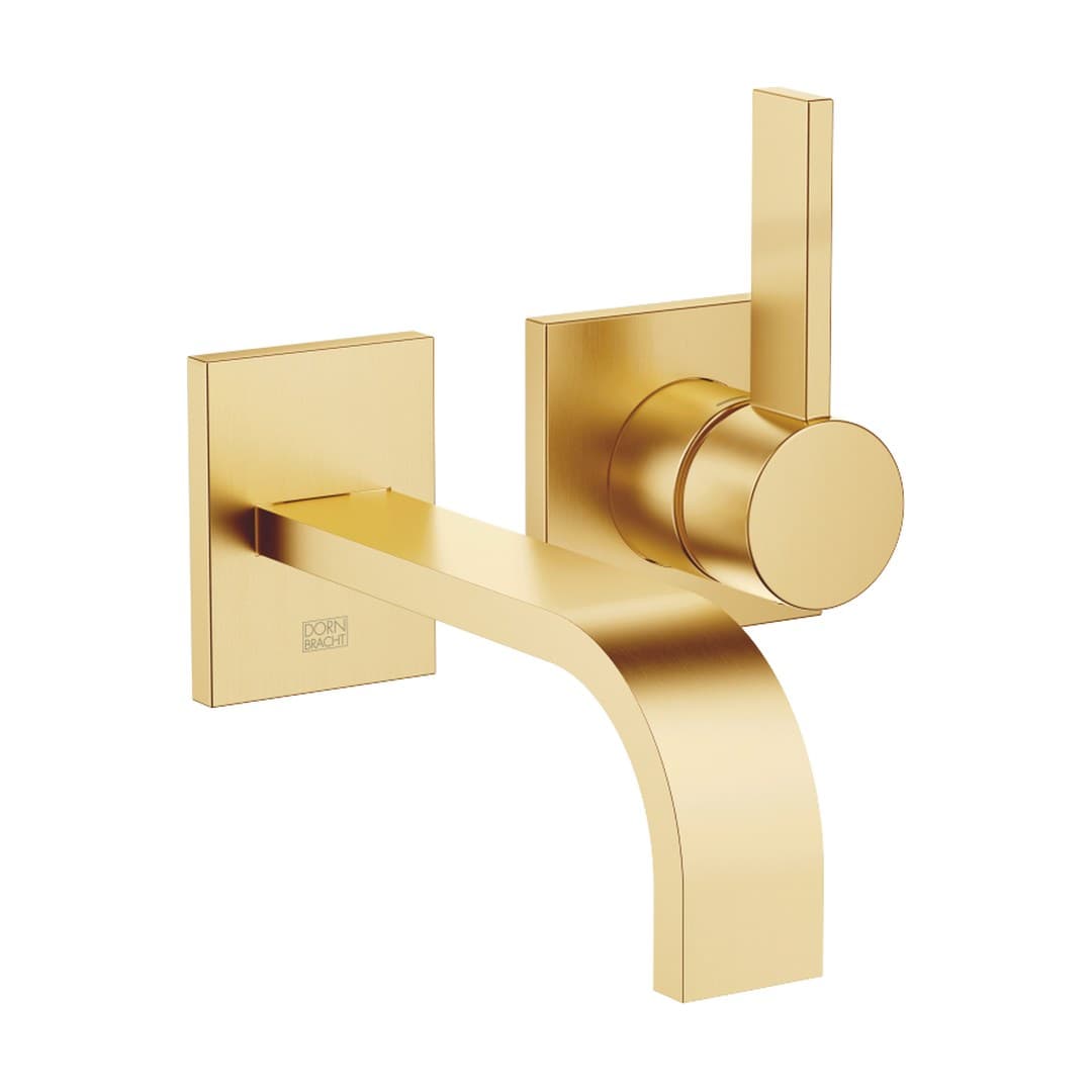 Dornbracht MEM – Μπαταρία Νιπτήρα Τοίχου – Wall-mounted single-lever basin mixer without pop-up waste – Brushed Durabrass (23kt Gold) (36860782-28)