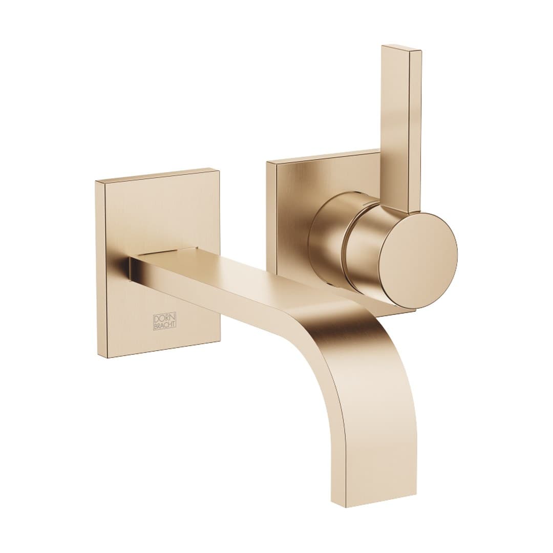 Dornbracht MEM – Μπαταρία Νιπτήρα Τοίχου – Wall-mounted single-lever basin mixer without pop-up waste – Brushed Champagne (22kt Gold) (36860782-46)