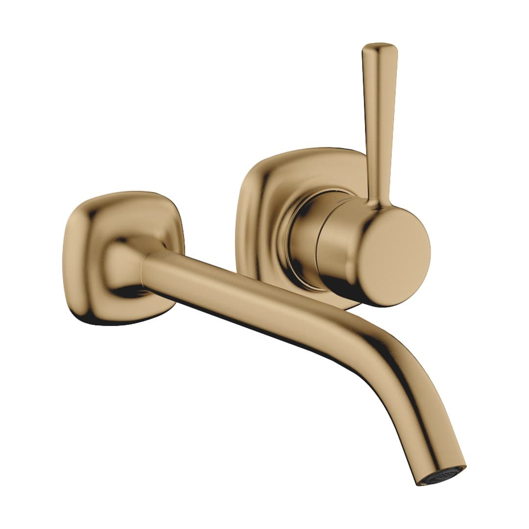 Dornbracht COYA – Μπαταρία Νιπτήρα Τοίχου – Wall-mounted single-lever basin mixer without pop-up waste – Brushed Dark Brass (PVD) (36861404-39)