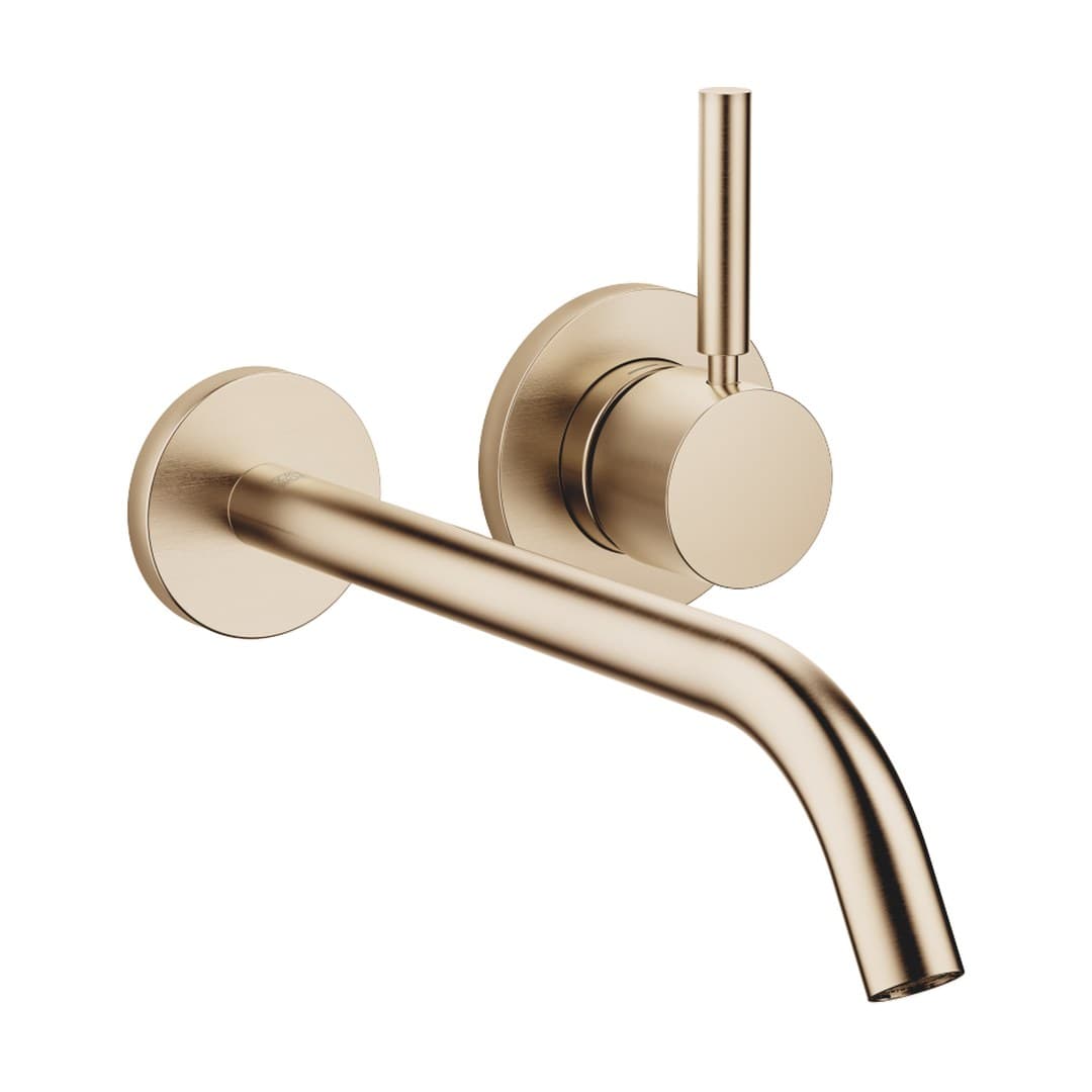 Dornbracht Meta – Μπαταρία Νιπτήρα Τοίχου – Wall-mounted single-lever basin mixer without pop-up waste – Brushed Light Gold (PVD) (36861660-27)