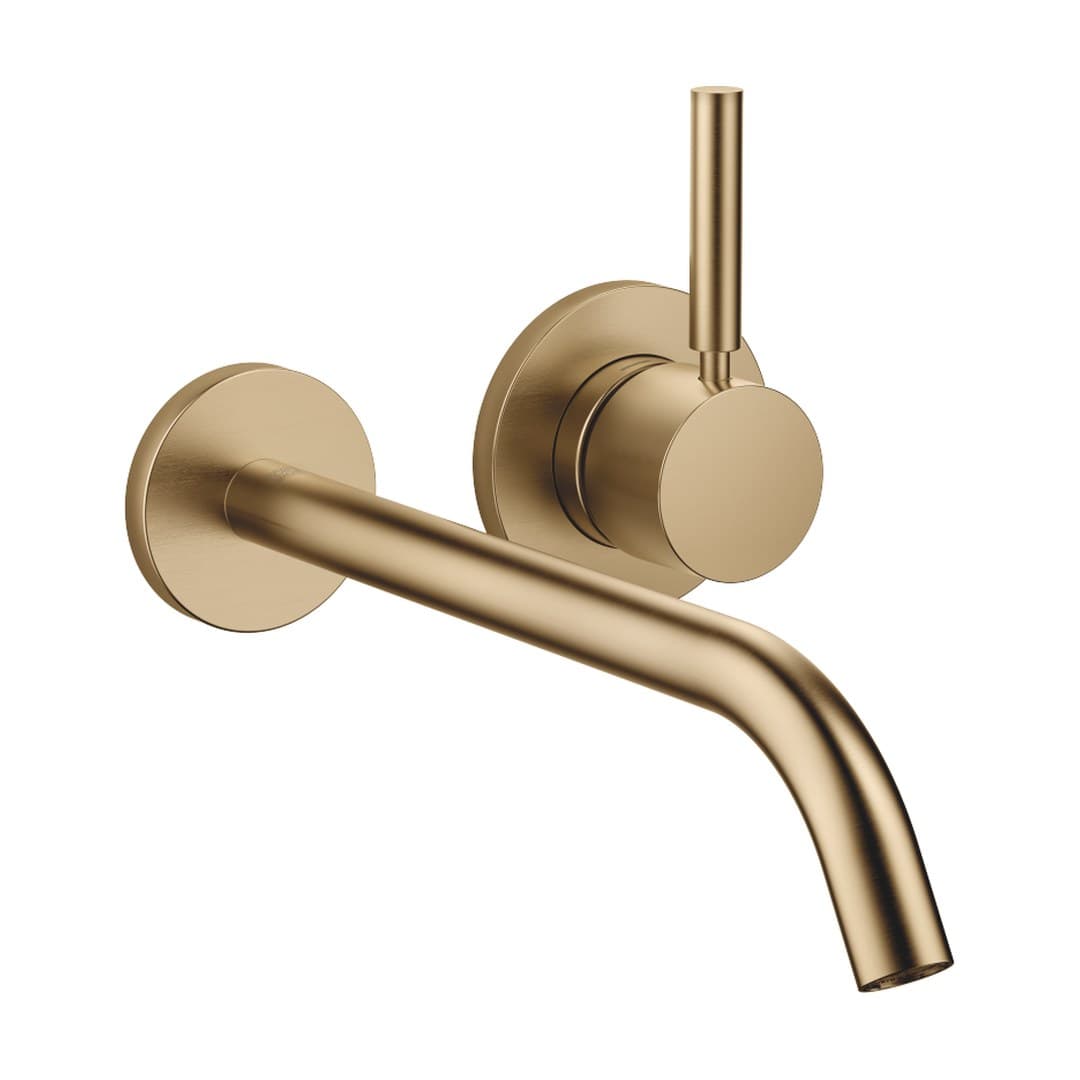 Dornbracht Meta – Μπαταρία Νιπτήρα Τοίχου – Wall-mounted single-lever basin mixer without pop-up waste – Brushed Dark Brass (PVD) (36861660-39)