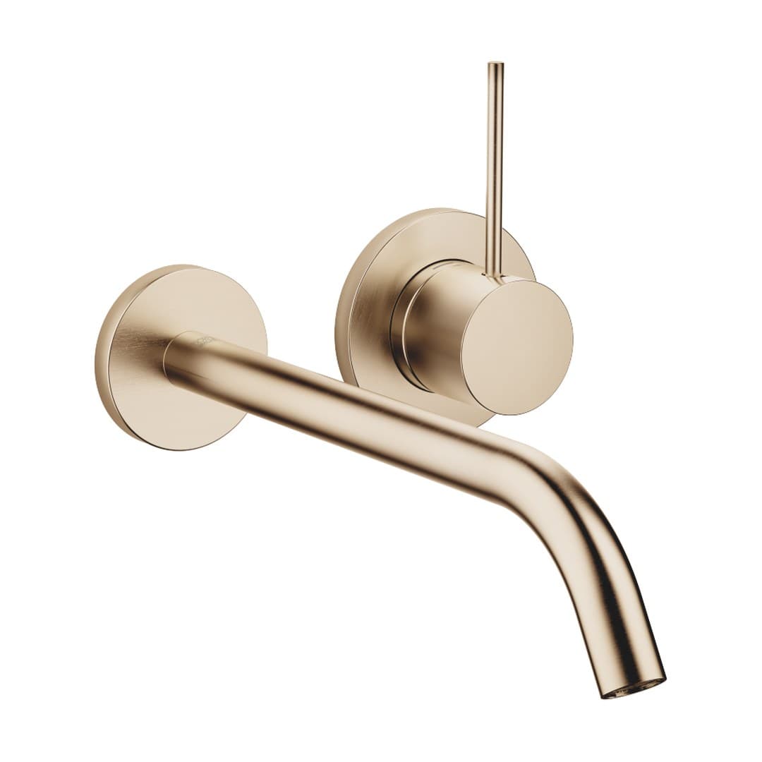 Dornbracht Meta – Μπαταρία Νιπτήρα Τοίχου – META SLIM Wall-mounted single-lever basin mixer without pop-up waste – Brushed Light Gold (PVD) (36861662-27)