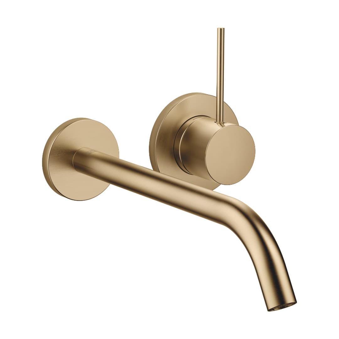 Dornbracht Meta – Μπαταρία Νιπτήρα Τοίχου – META SLIM Wall-mounted single-lever basin mixer without pop-up waste – Brushed Dark Brass (PVD) (36861662-39)