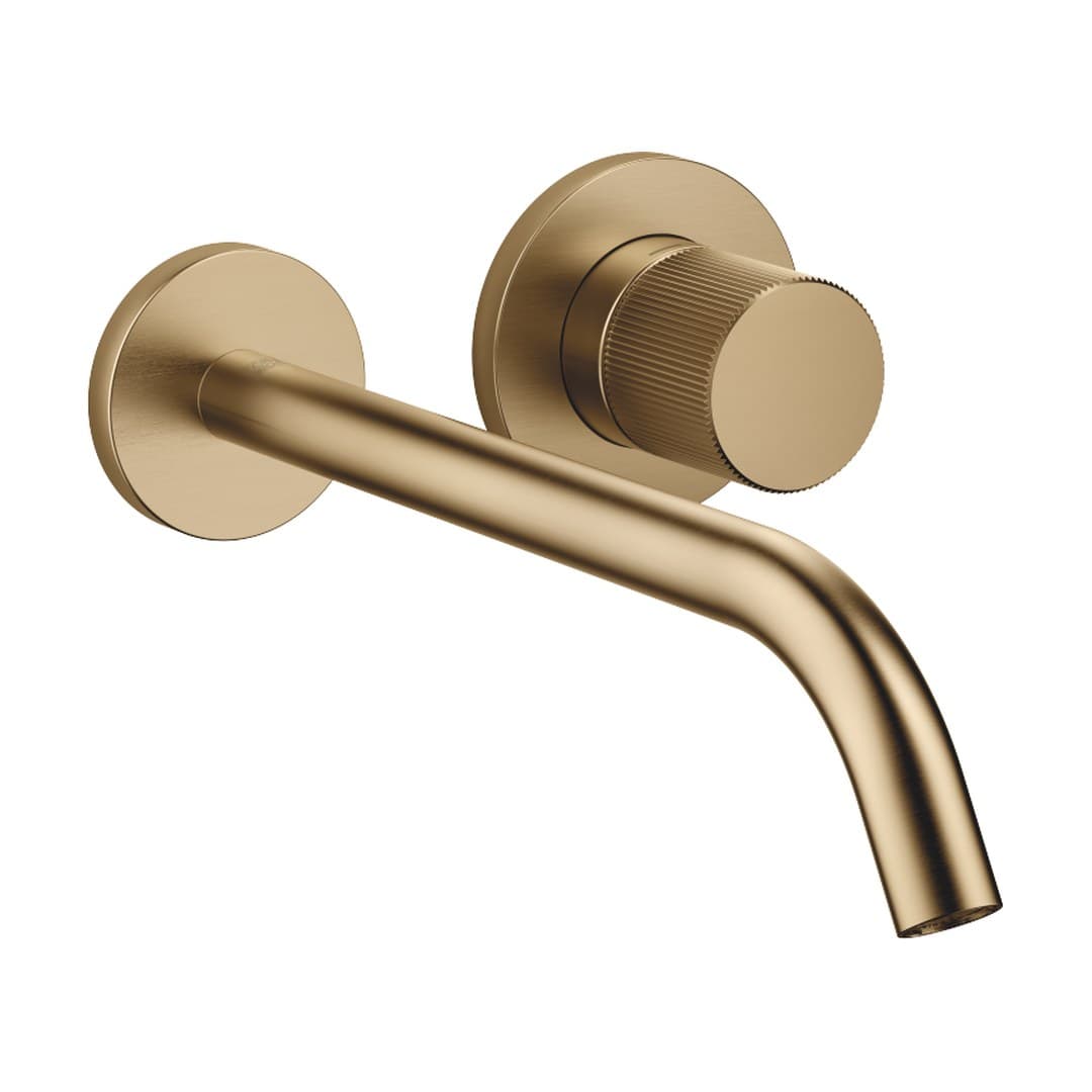 Dornbracht Meta – Μπαταρία Νιπτήρα Τοίχου – META PURE Wall-mounted single-lever basin mixer without pop-up waste – Brushed Dark Brass (PVD) (36861664-39)