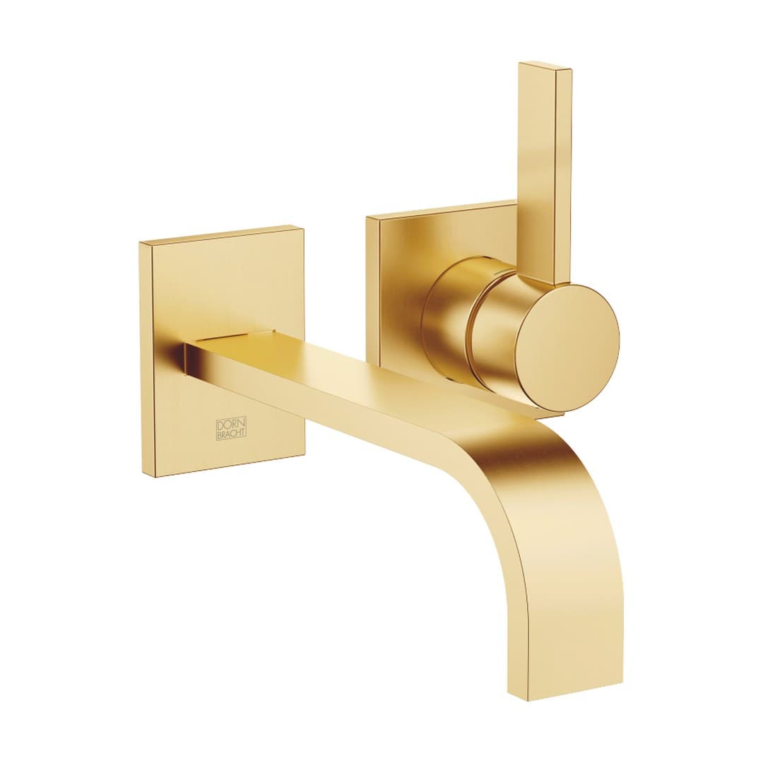 Dornbracht MEM – Μπαταρία Νιπτήρα Τοίχου – Wall-mounted single-lever basin mixer without pop-up waste – Brushed Durabrass (23kt Gold) (36861782-28)