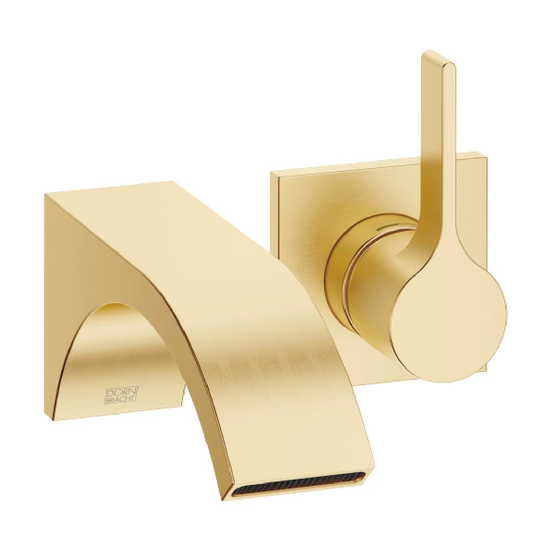 Dornbracht CYO – Μπαταρία Νιπτήρα Τοίχου – Wall-mounted single-lever basin mixer without pop-up waste – Brushed Durabrass (23kt Gold) (36861811-28)