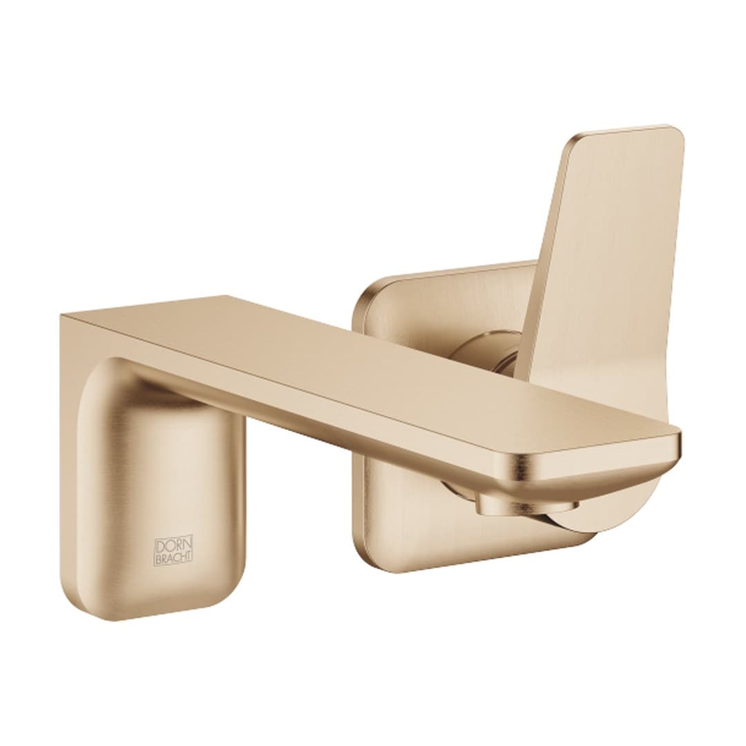 Dornbracht Lissé – Μπαταρία Νιπτήρα Τοίχου – Wall-mounted single-lever basin mixer without pop-up waste – Brushed Light Gold (PVD) (36861845-27)