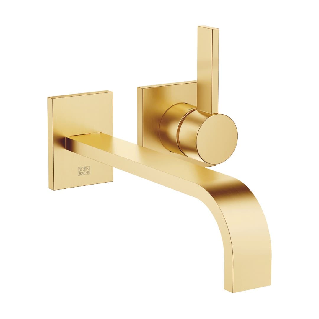 Dornbracht MEM – Μπαταρία Νιπτήρα Τοίχου – Wall-mounted single-lever basin mixer without pop-up waste – Brushed Durabrass (23kt Gold) (36862782-28)