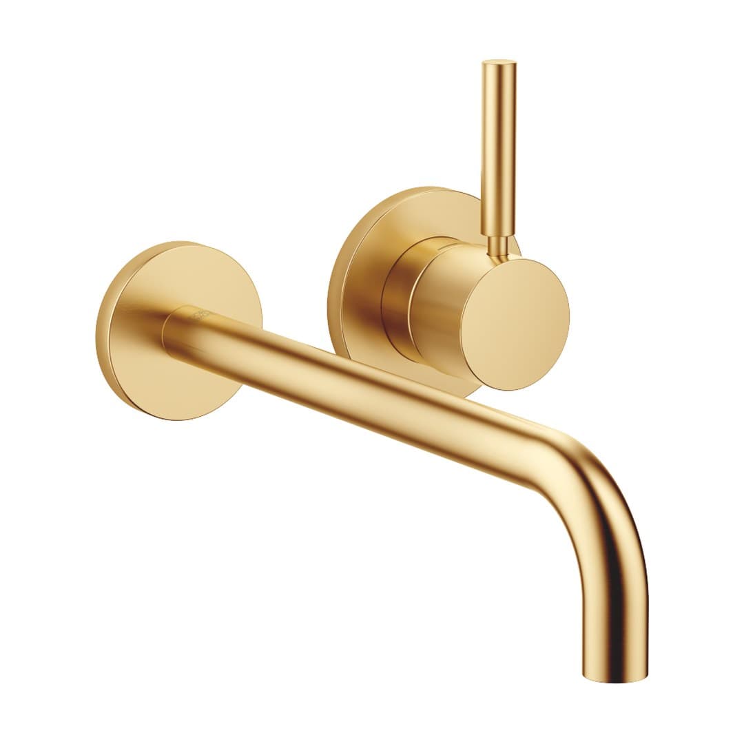 Dornbracht Meta – Μπαταρία Νιπτήρα Τοίχου – Wall-mounted single-lever basin mixer with individual rosettes – Brushed Gold (PVD) (36863660-37)