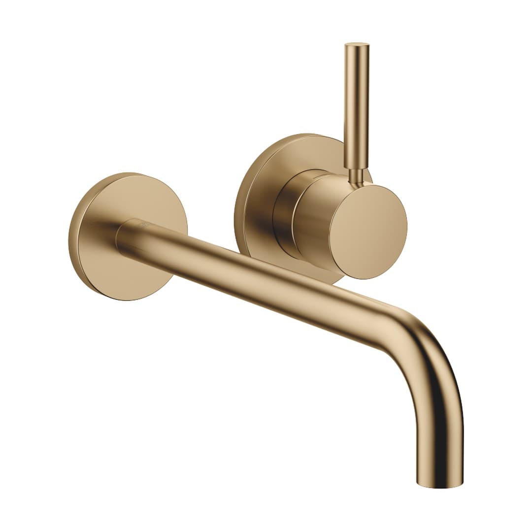 Dornbracht Meta – Μπαταρία Νιπτήρα Τοίχου – Wall-mounted single-lever basin mixer with individual rosettes – Brushed Dark Brass (PVD) (36863660-39)