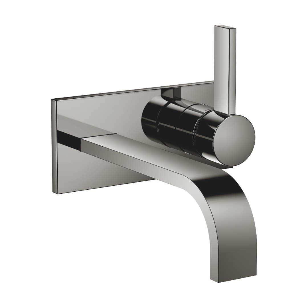 Dornbracht MEM – Μπαταρία Νιπτήρα Τοίχου – Wall-mounted single-lever basin mixer with cover plate without pop-up waste – Dark Chrome (36864782-19)