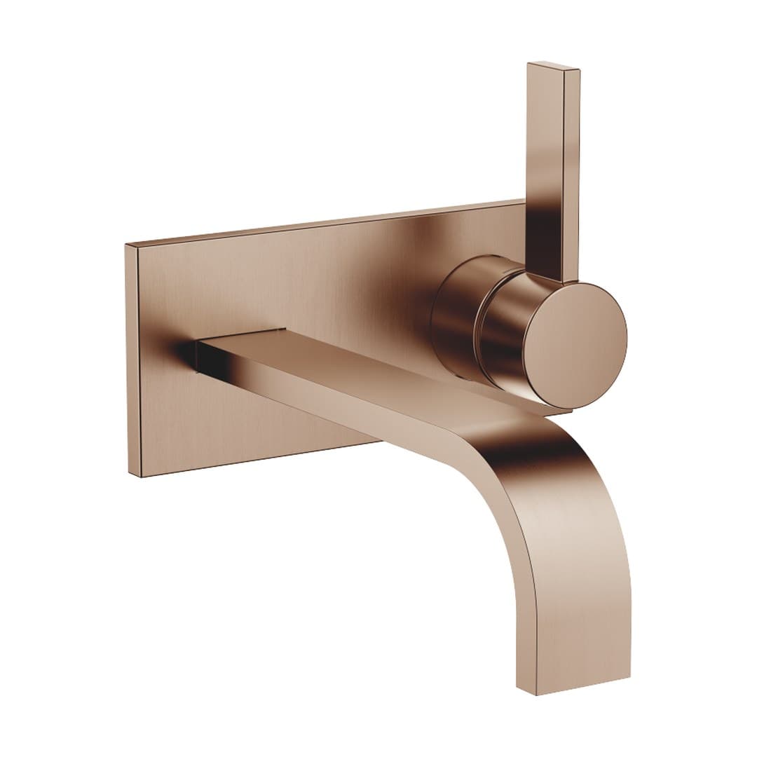 Dornbracht MEM – Μπαταρία Νιπτήρα Τοίχου – Wall-mounted single-lever basin mixer with cover plate without pop-up waste – Brushed Bronze (PVD) (36864782-42)