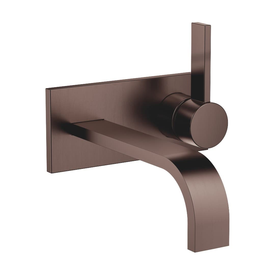 Dornbracht MEM – Μπαταρία Νιπτήρα Τοίχου – Wall-mounted single-lever basin mixer with cover plate without pop-up waste – Brushed Dark Bronze (PVD) (36864782-43)