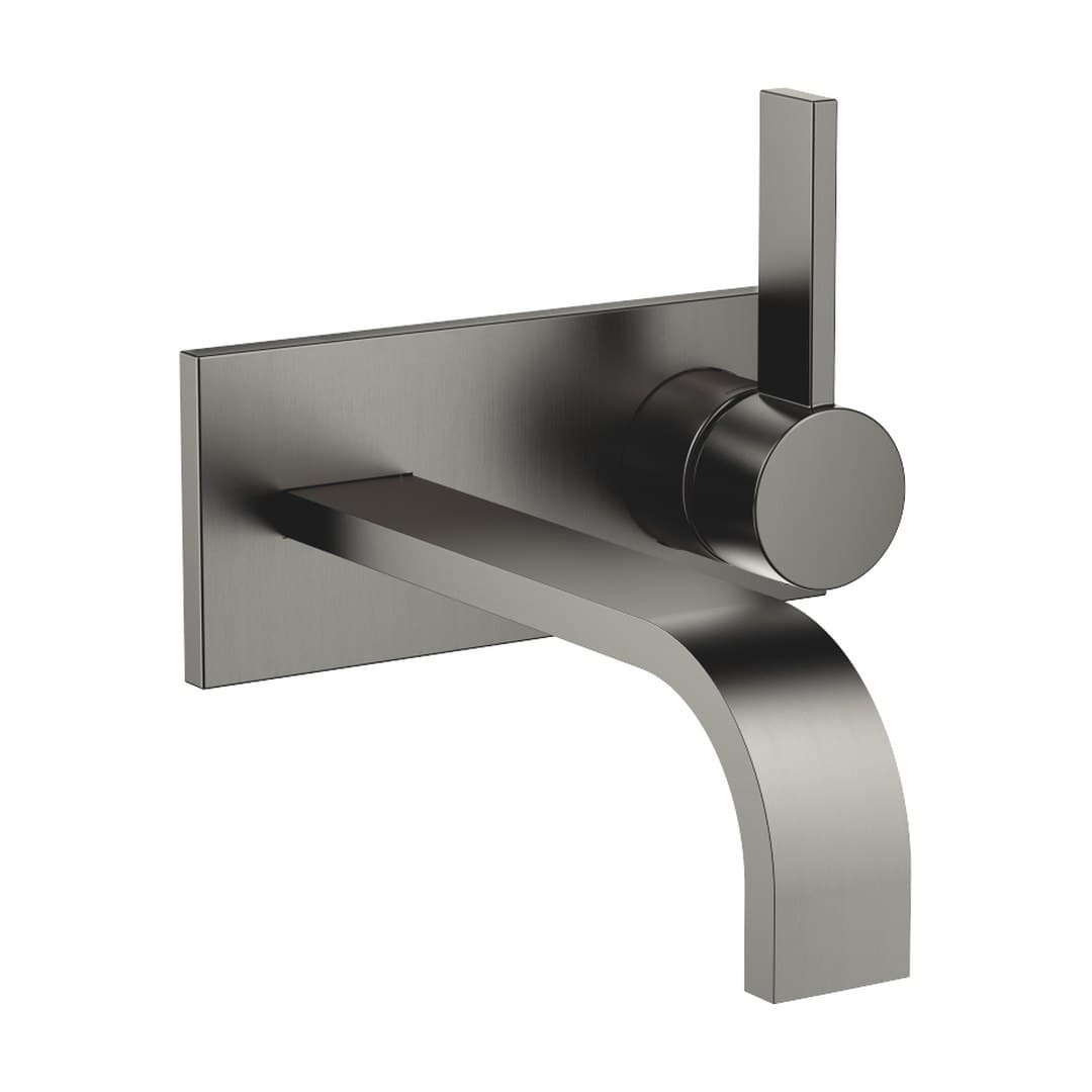 Dornbracht MEM – Μπαταρία Νιπτήρα Τοίχου – Wall-mounted single-lever basin mixer with cover plate without pop-up waste – Brushed Dark Platinum (36864782-99)