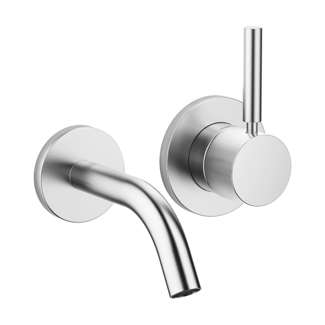 Dornbracht Meta – Μπαταρία Νιπτήρα Τοίχου – Wall-mounted single-lever basin mixer without pop-up waste – Brushed Chrome (36867660-93)