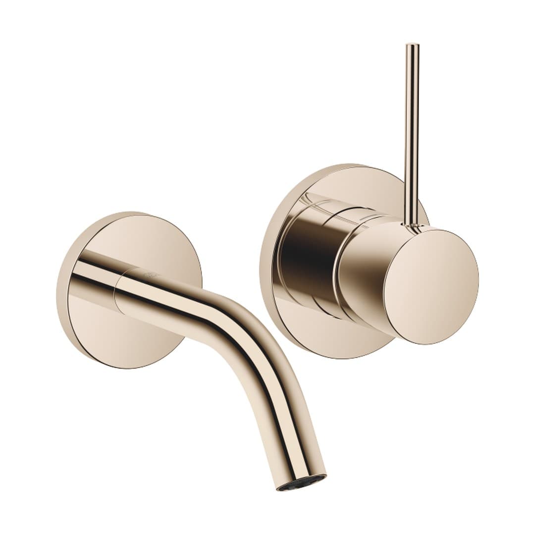 Dornbracht Meta – Μπαταρία Νιπτήρα Τοίχου – META SLIM Wall-mounted single-lever basin mixer without pop-up waste – Light Gold (PVD) (36867662-26)