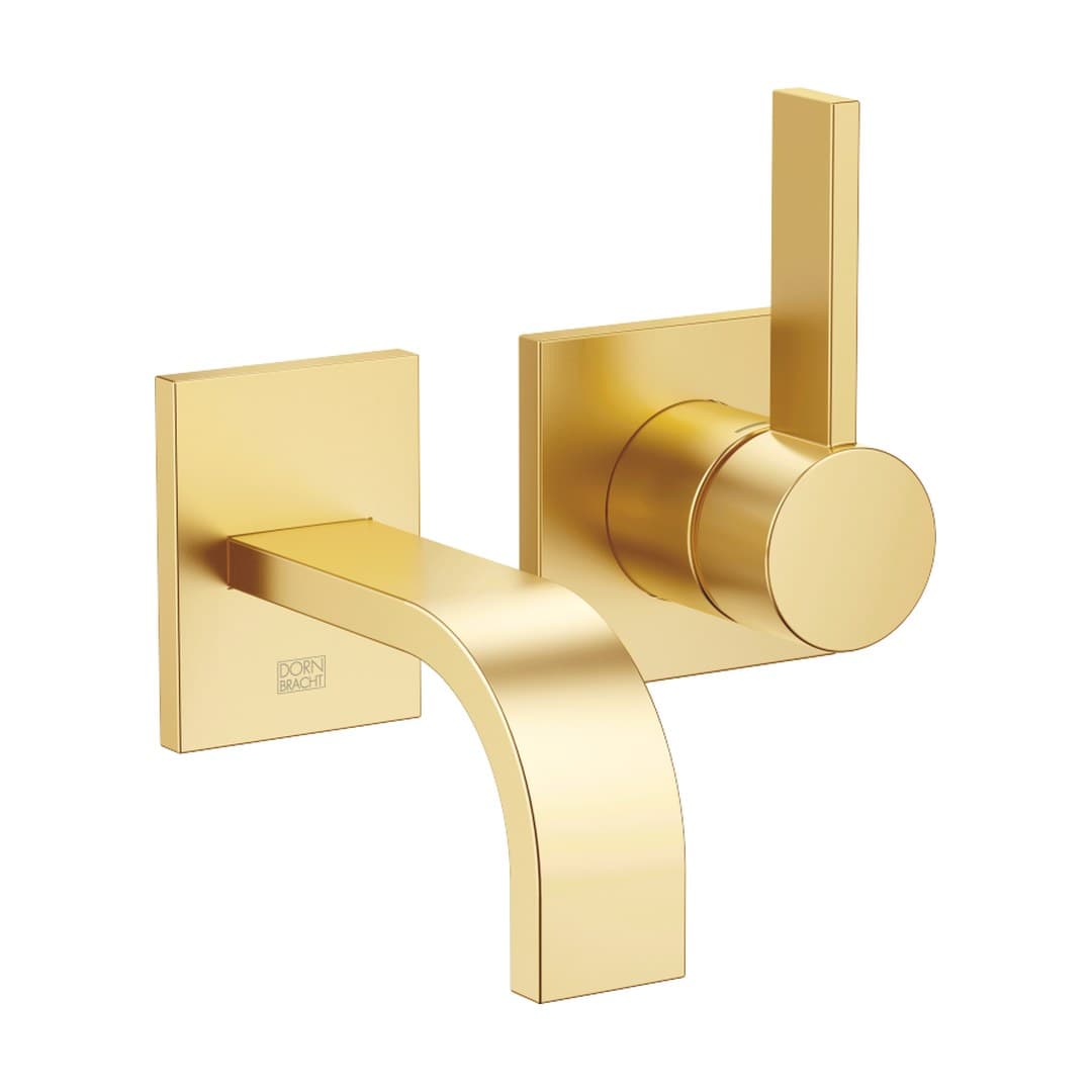 Dornbracht MEM – Μπαταρία Νιπτήρα Τοίχου – Wall-mounted single-lever basin mixer without pop-up waste – Brushed Durabrass (23kt Gold) (36867782-28)