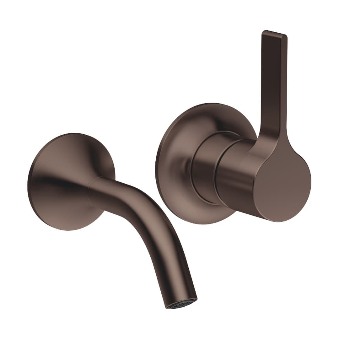 Dornbracht VAIA – Μπαταρία Νιπτήρα Τοίχου – Wall-mounted single-lever basin mixer without pop-up waste – Brushed Dark Bronze (PVD) (36867809-43)