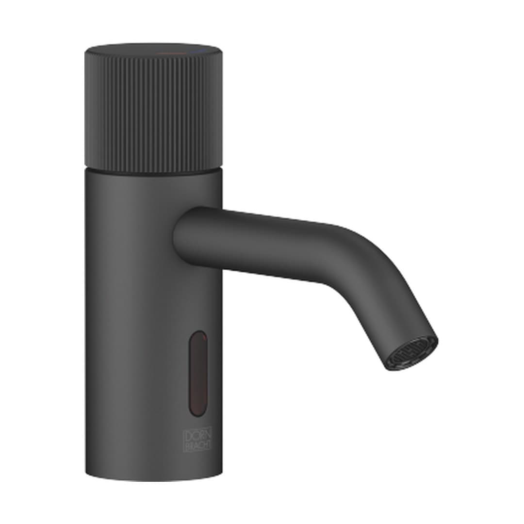 Dornbracht Meta – Μπαταρία Νιπτήρα – Touchfree Washstand fitting with electronic opening and closing function without pop-up waste – Matte Black (44511660-33)