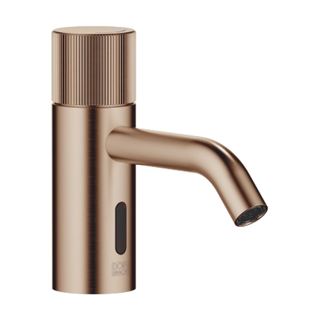 Dornbracht Meta – Μπαταρία Νιπτήρα – Touchfree Washstand fitting with electronic opening and closing function without pop-up waste – Brushed Bronze (PVD) (44511660-42)
