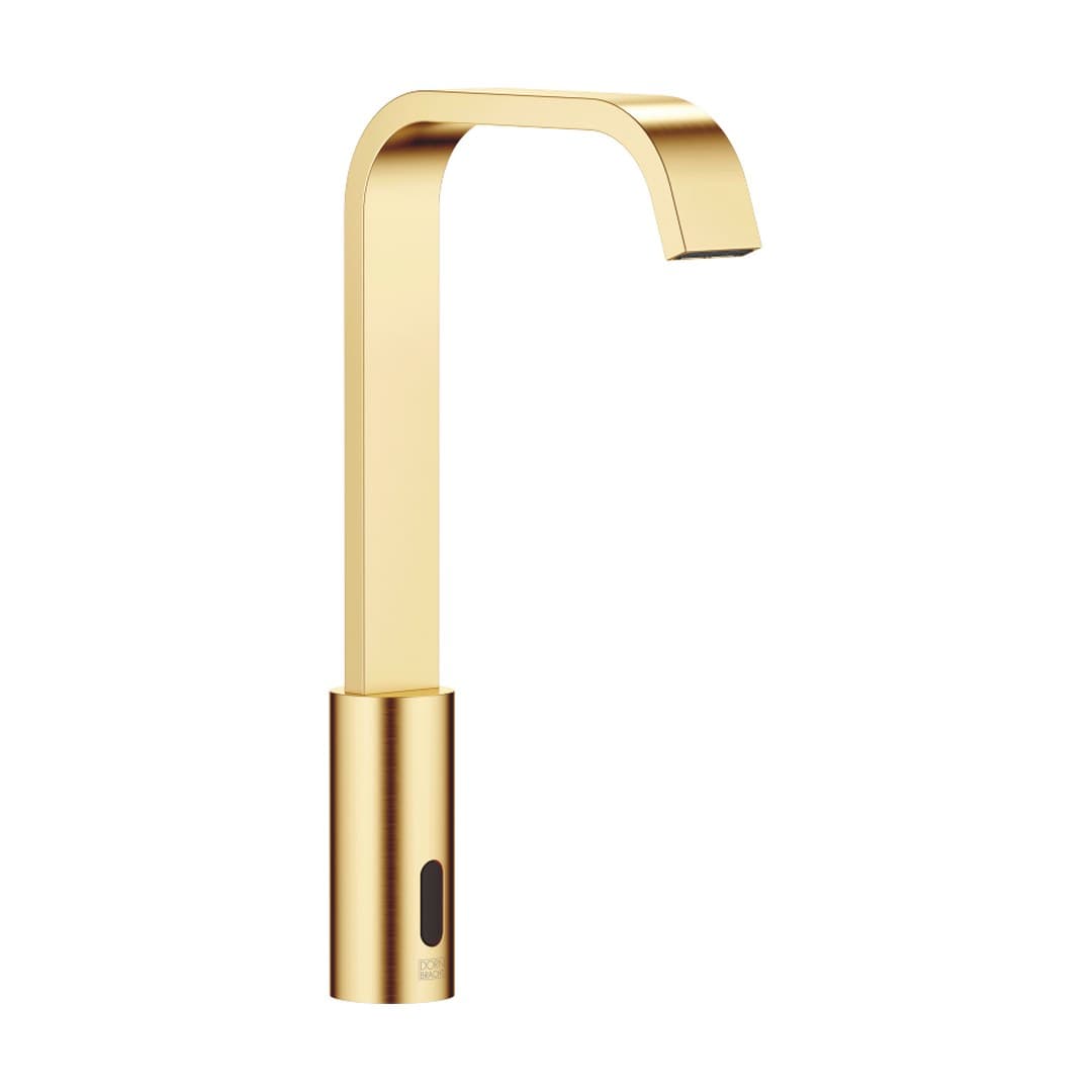 Dornbracht IMO – Μπαταρία Νιπτήρα – Touchfree Washstand fitting with electronic opening and closing function without pop-up waste – Brushed Durabrass (23kt Gold) (44521670-28)