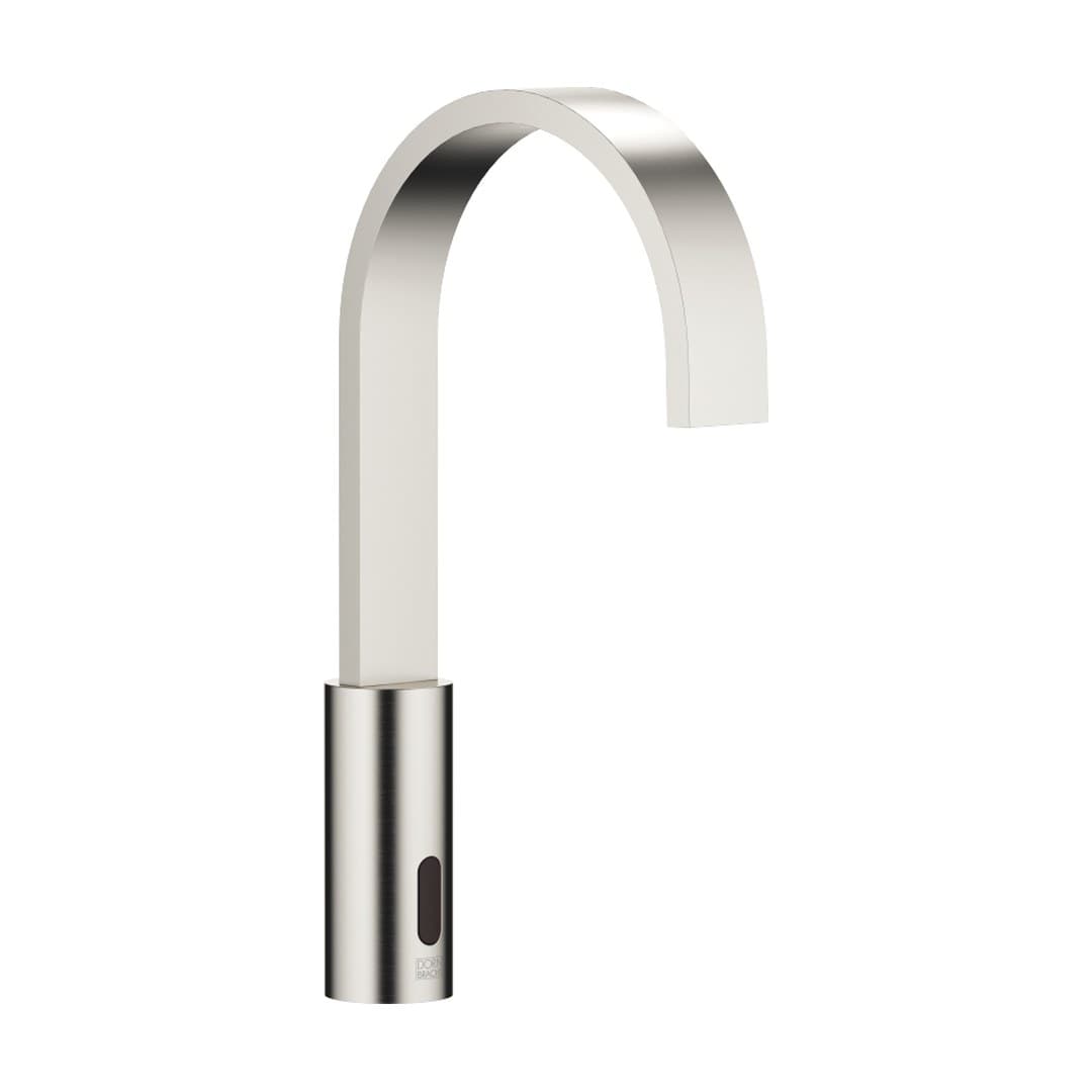 Dornbracht MEM – Μπαταρία Νιπτήρα – Touchfree Washstand fitting with electronic opening and closing function without pop-up waste – Brushed Platinum (44521782-06)
