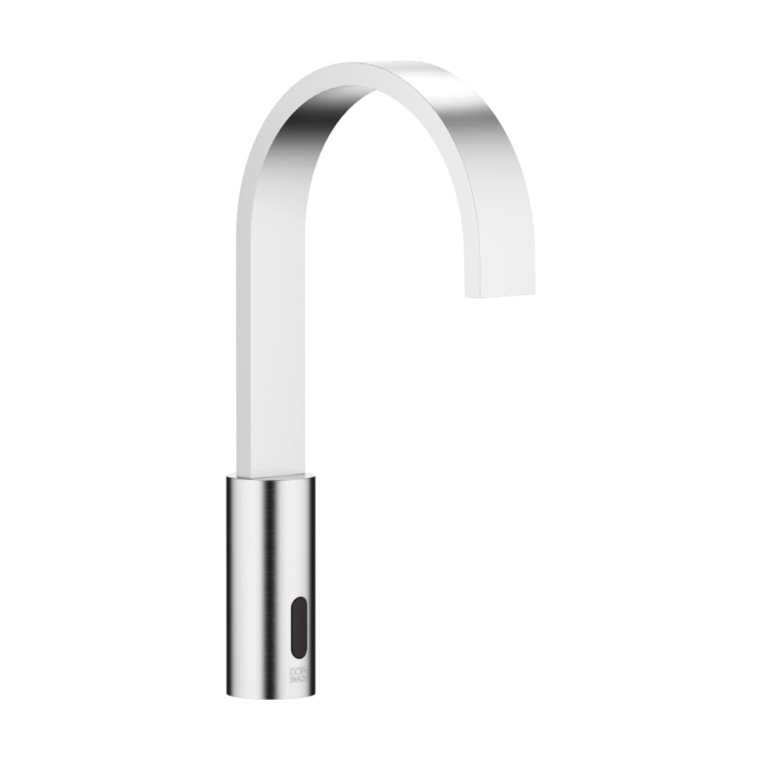 Dornbracht MEM – Μπαταρία Νιπτήρα – Touchfree Washstand fitting with electronic opening and closing function without pop-up waste – Brushed Chrome (44521782-93)