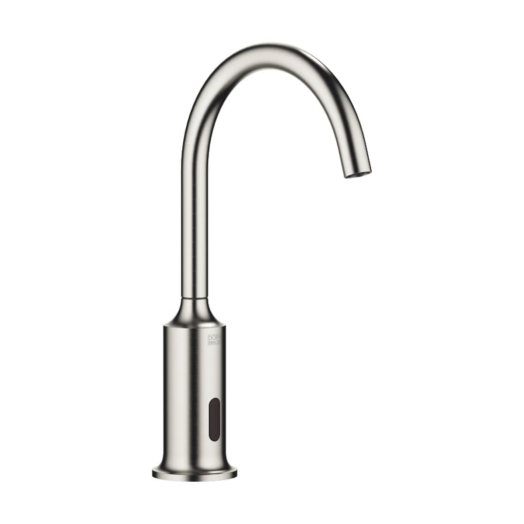 Dornbracht VAIA – Μπαταρία Νιπτήρα – Touchfree Washstand fitting with electronic opening and closing function without pop-up waste – Brushed Platinum (44521809-06)