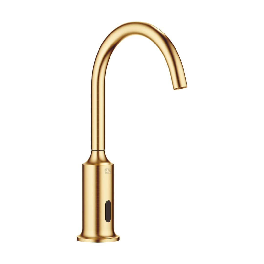 Dornbracht VAIA – Μπαταρία Νιπτήρα – Touchfree Washstand fitting with electronic opening and closing function without pop-up waste – Brushed Durabrass (23kt Gold) (44521809-28)