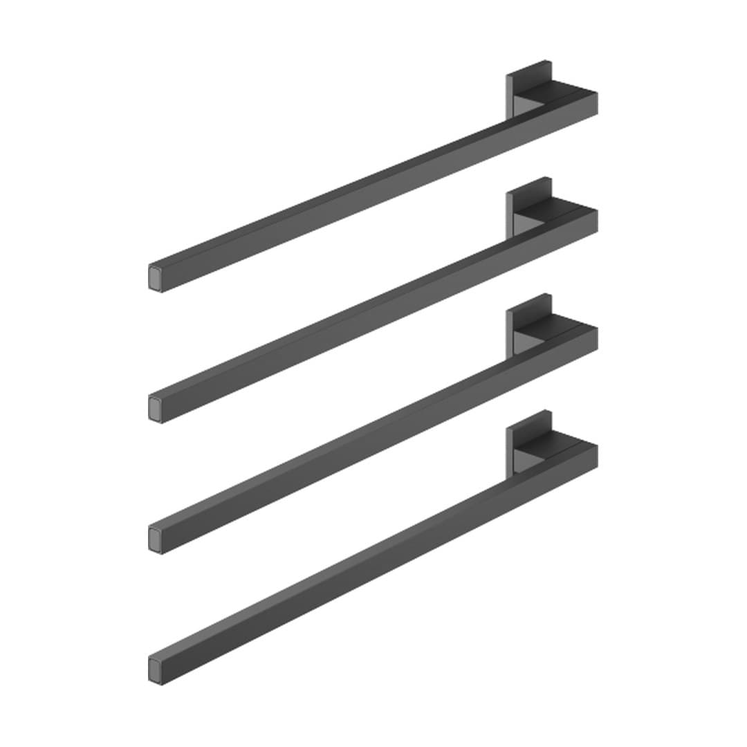Dornbracht – Θερμαινόμενη Πετσετοκρεμάστρα – Towel warmer , 4-fold , projection left , without control element – Matte Black (83304980-33)