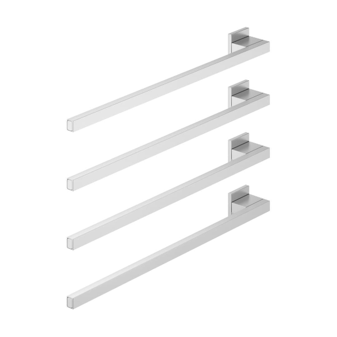 Dornbracht – Θερμαινόμενη Πετσετοκρεμάστρα – Towel warmer , 4-fold , projection left , without control element – Brushed Chrome (83304980-93)