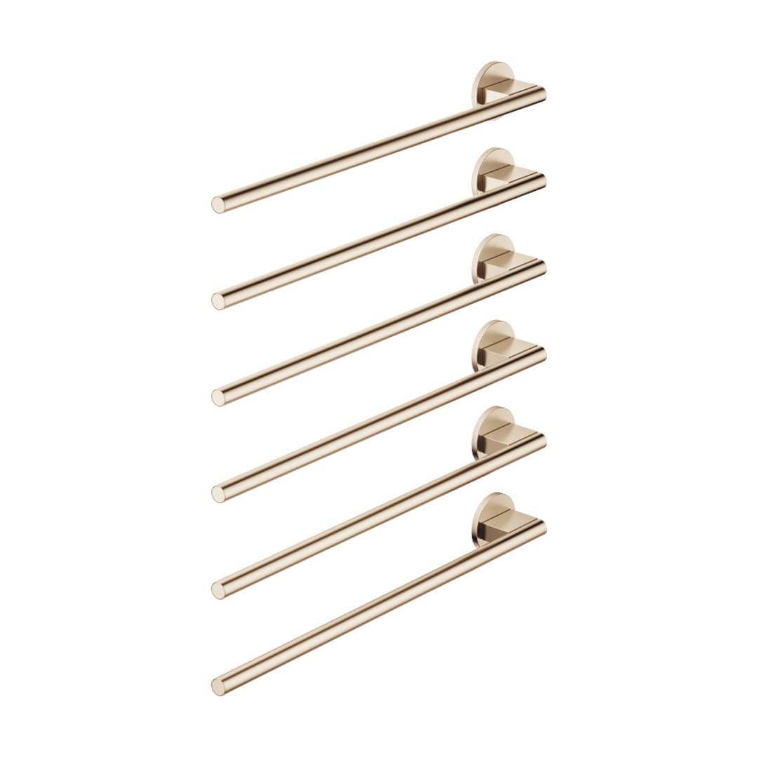 Dornbracht – Θερμαινόμενη Πετσετοκρεμάστρα – Towel warmer , 6-fold , projection left , without control element – Brushed Champagne (22kt Gold) (83306979-46)