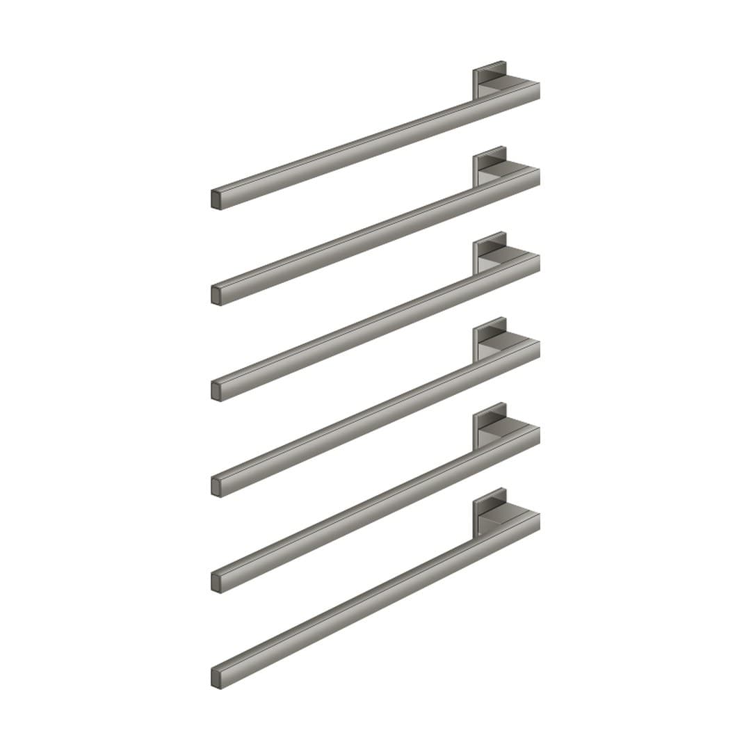 Dornbracht – Θερμαινόμενη Πετσετοκρεμάστρα – Towel warmer , 6-fold , projection left , without control element – Dark Chrome (83306980-19)