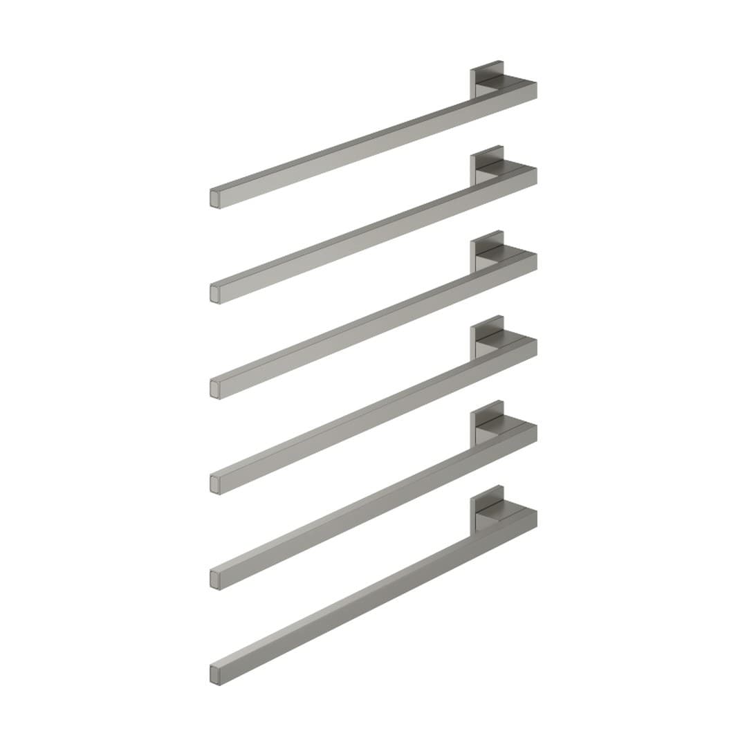 Dornbracht – Θερμαινόμενη Πετσετοκρεμάστρα – Towel warmer , 6-fold , projection left , without control element – Brushed Dark Platinum (83306980-99)