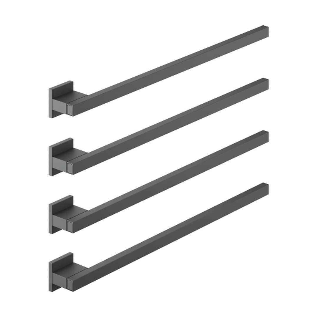 Dornbracht – Θερμαινόμενη Πετσετοκρεμάστρα – Towel warmer , 4-fold , projection right , without control element – Matte Black (83314980-33)