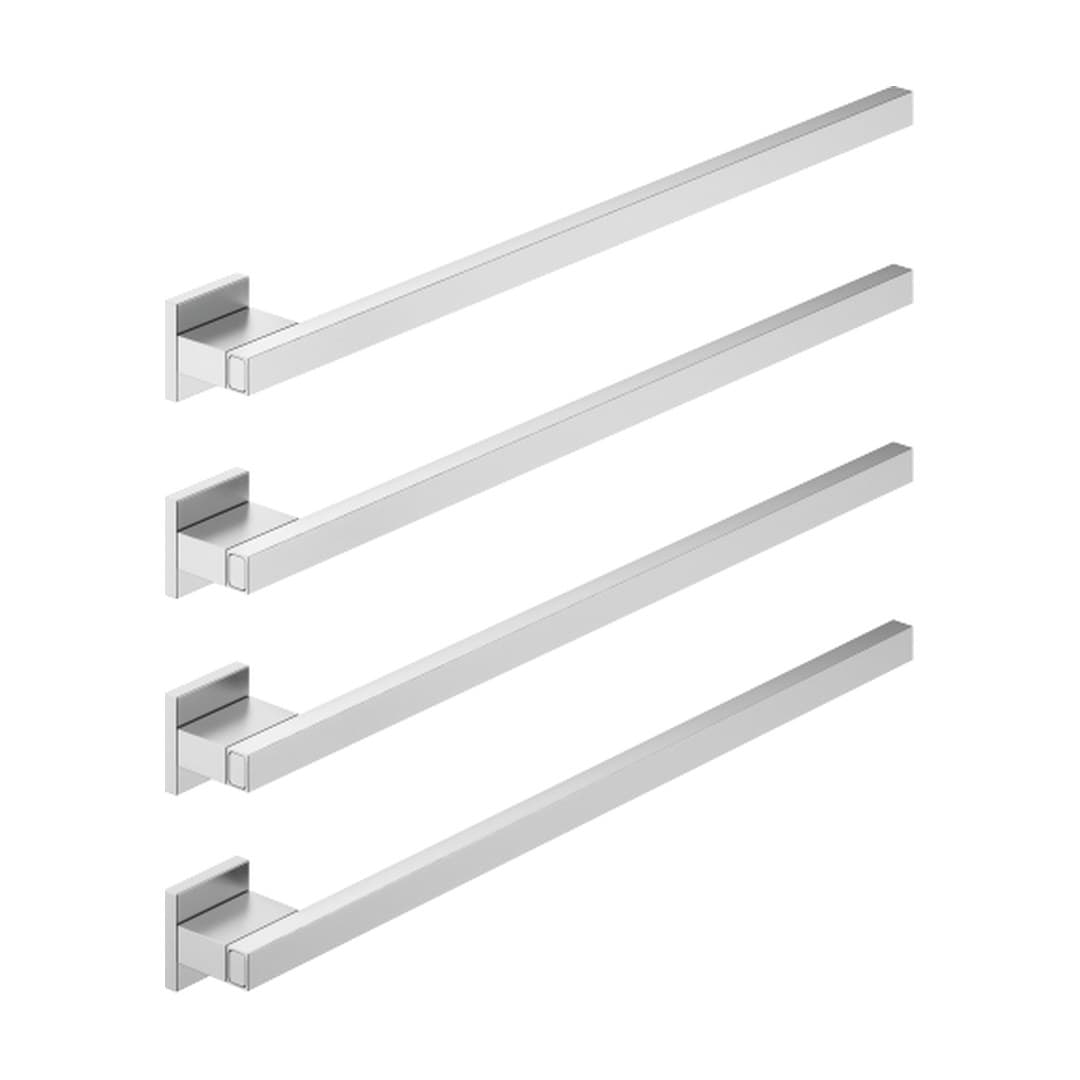 Dornbracht – Θερμαινόμενη Πετσετοκρεμάστρα – Towel warmer , 4-fold , projection right , without control element – Brushed Chrome (83314980-93)
