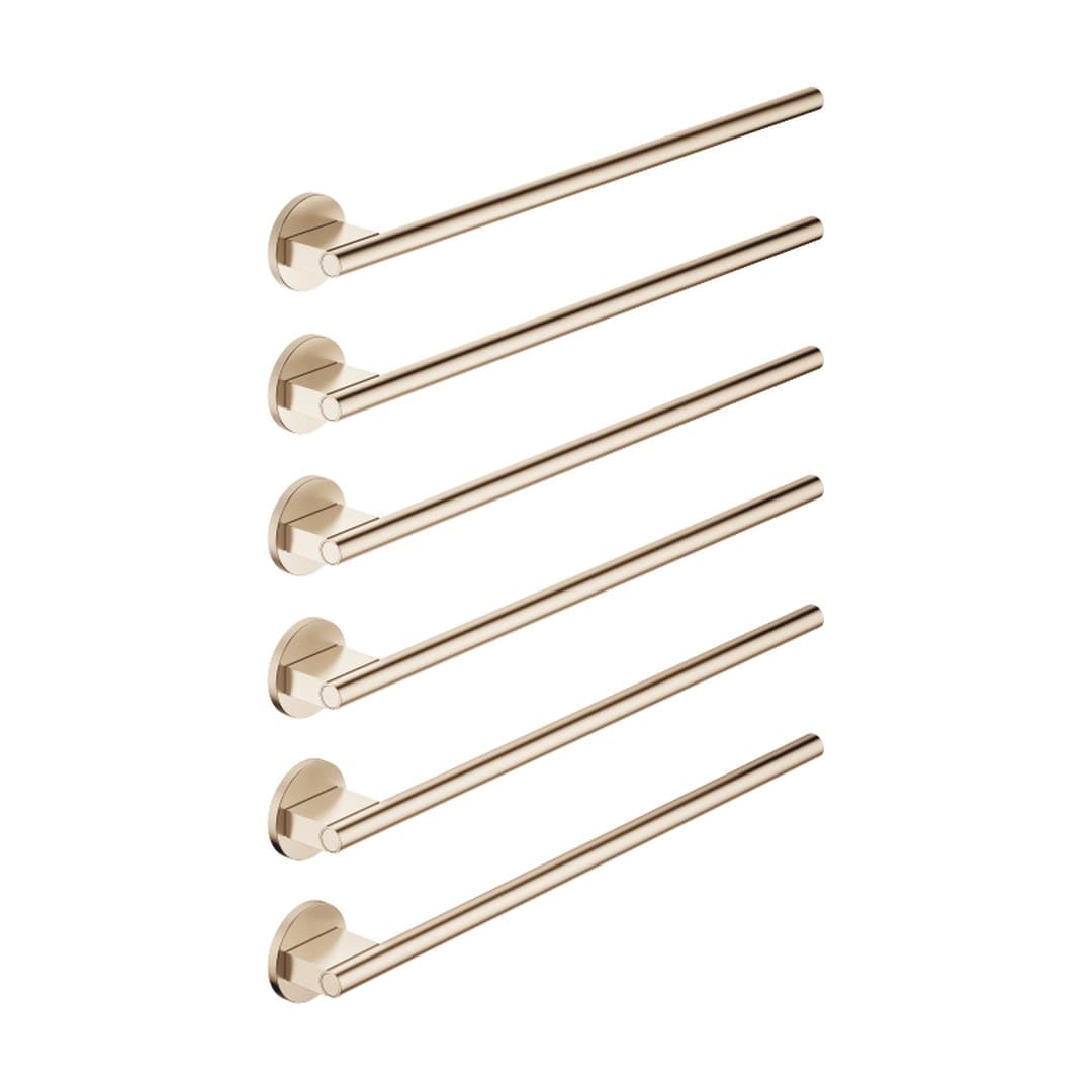 Dornbracht – Θερμαινόμενη Πετσετοκρεμάστρα – Towel warmer , 6-fold , projection right , without control element – Brushed Champagne (22kt Gold) (83316979-46)
