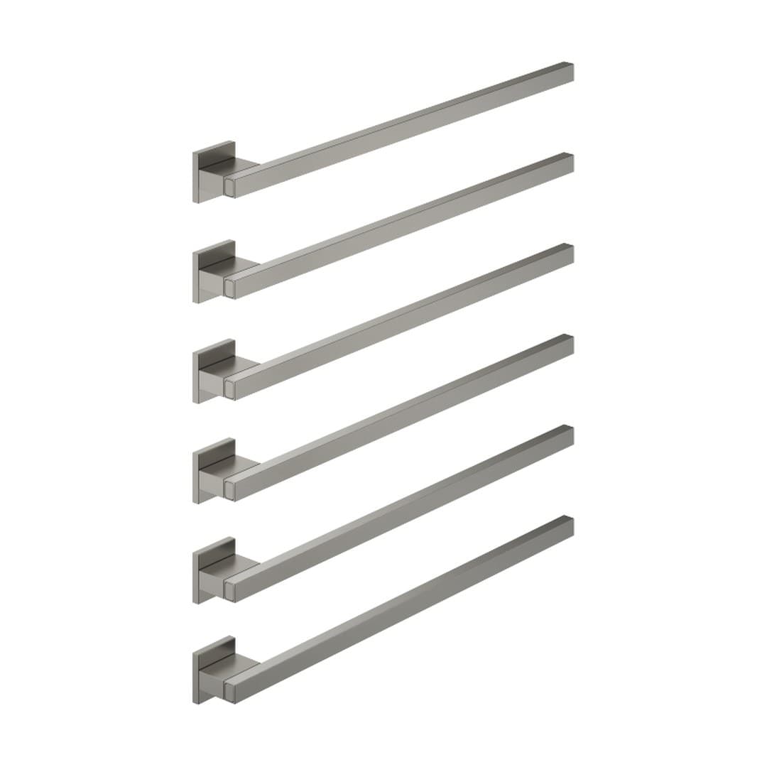 Dornbracht – Θερμαινόμενη Πετσετοκρεμάστρα – Towel warmer , 6-fold , projection right , without control element – Brushed Dark Platinum (83316980-99)